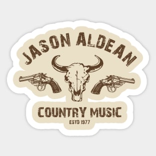 jason aldean country music Sticker